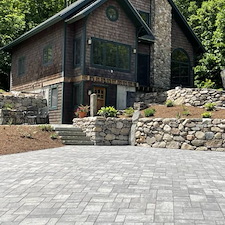 Stonewall and Driveway Newbury 9
