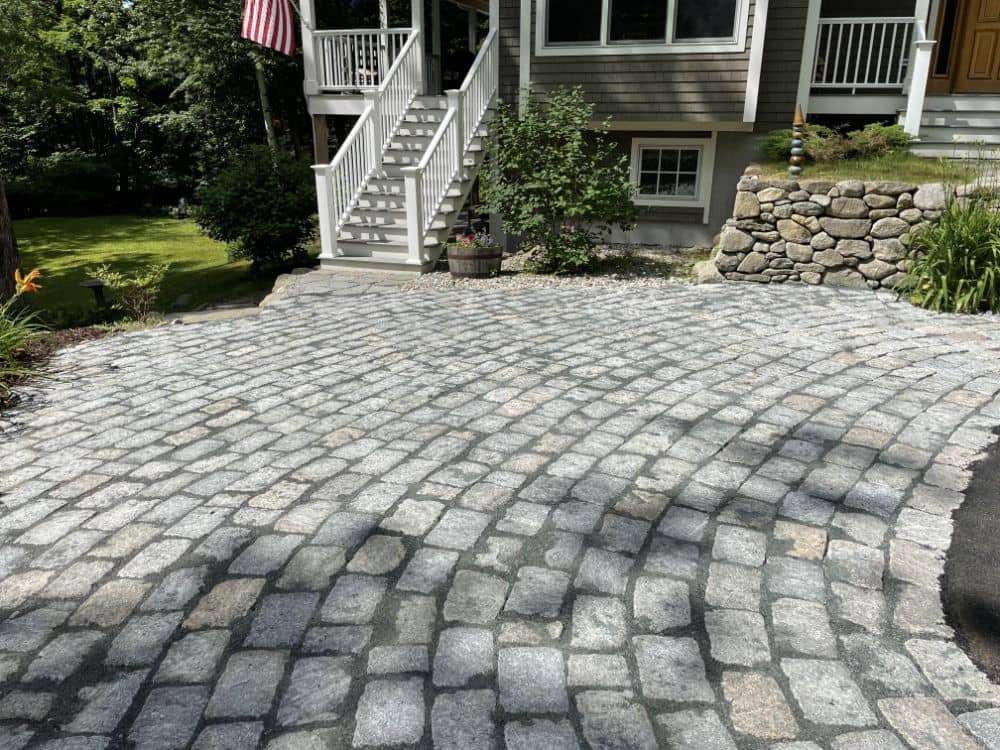 Asphalt Driveway With Cobblestone Enhancement in Sunapee, NH