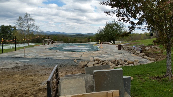 Dimensional Bluestone Pool Patio Project In Newport, NH Thumbnail