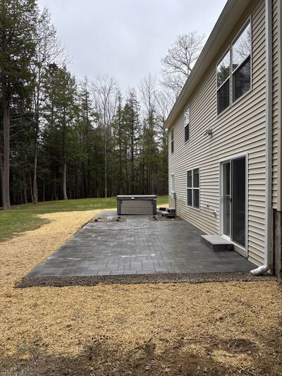 From Lawn to Living Space Cambridge Ledgestone pavers in Sunapee, NH
