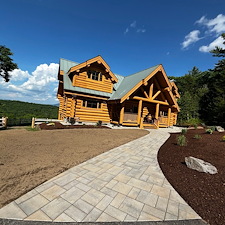 Log Home Charm Meets Modern Pavers - Newbury, NH 0