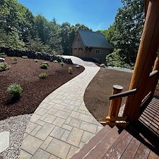 Log Home Charm Meets Modern Pavers - Newbury, NH 1