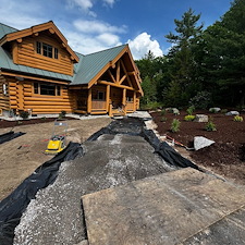 Log Home Charm Meets Modern Pavers - Newbury, NH 2