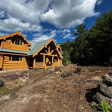 Log Home Charm Meets Modern Pavers - Newbury, NH 3