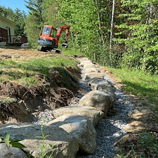 Natural Boulder Wall Installation - Springfield, NH 0