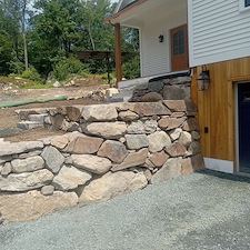 Natural Stone Retaining Wall - Grantham NH 2