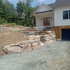 Natural Stone Retaining Wall - Grantham NH 3